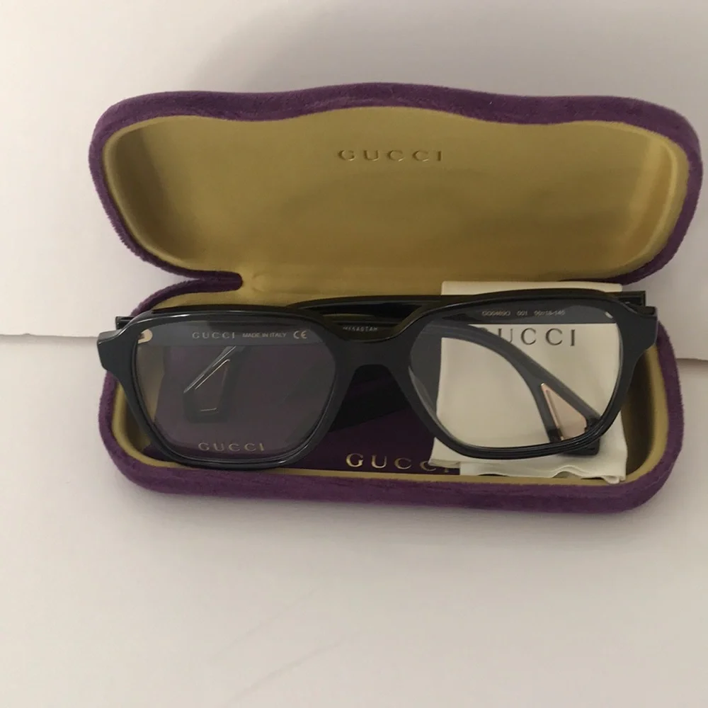 Gucci Men's GG0469O 001 Black Optical Glasses - Designer Frame